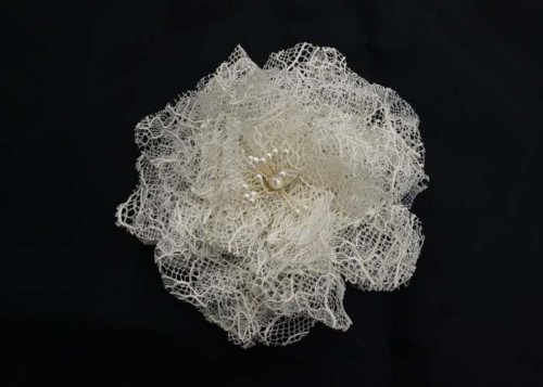 Bridal Accessories: Handmade Flower featuring Gelmor Lace by M&S Schmalberg made NYC, NY