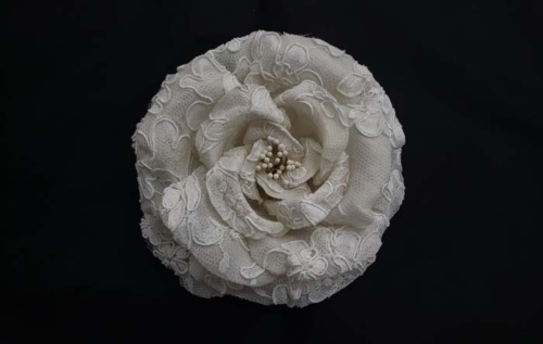 Bridal Accessories: Handmade Flower featuring Gelmor Lace by M&S Schmalberg made NYC, NY