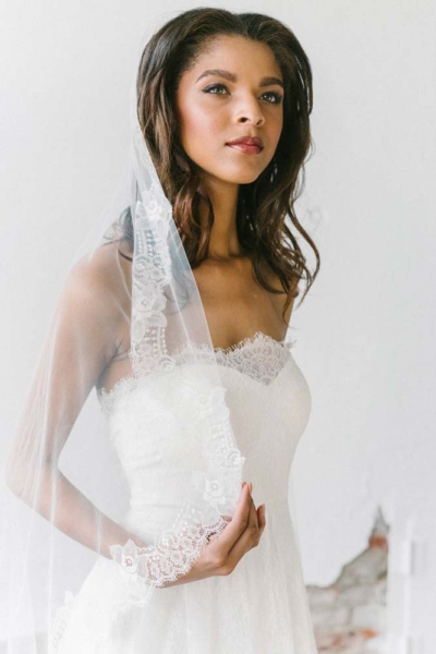 Bridal Veils: Sara Gabriel 'Melissa' Veil featuring Gelmor Lace by Sara Gabriel