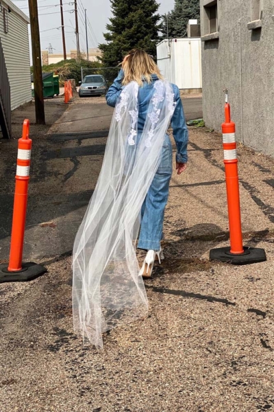 Bridal Veils: Modern Trousseau Lace Veil featuring Gelmor Lace