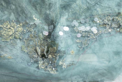 Ready to Wear: Trista featuring Metallic Lace and Tulle from Gelmor Lace