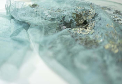 Ready to Wear: Trista featuring Metallic Lace and Tulle from Gelmor Lace