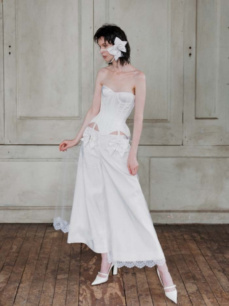 Bridal: Wiederhoeft Sibyl Trousers SS21 featuring Gelmor Lace